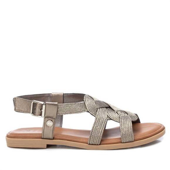 NEW XTI women's braided flat sandals in plumb - Picture 1 of 3